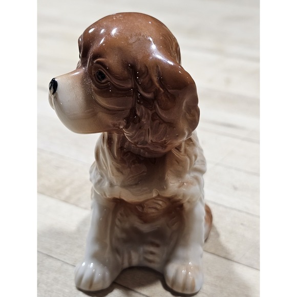 Vintage BONE CHINA BROWN DOG SPANIEL FIGURINE DEPT 20 4 IN - Picture 2 of 8